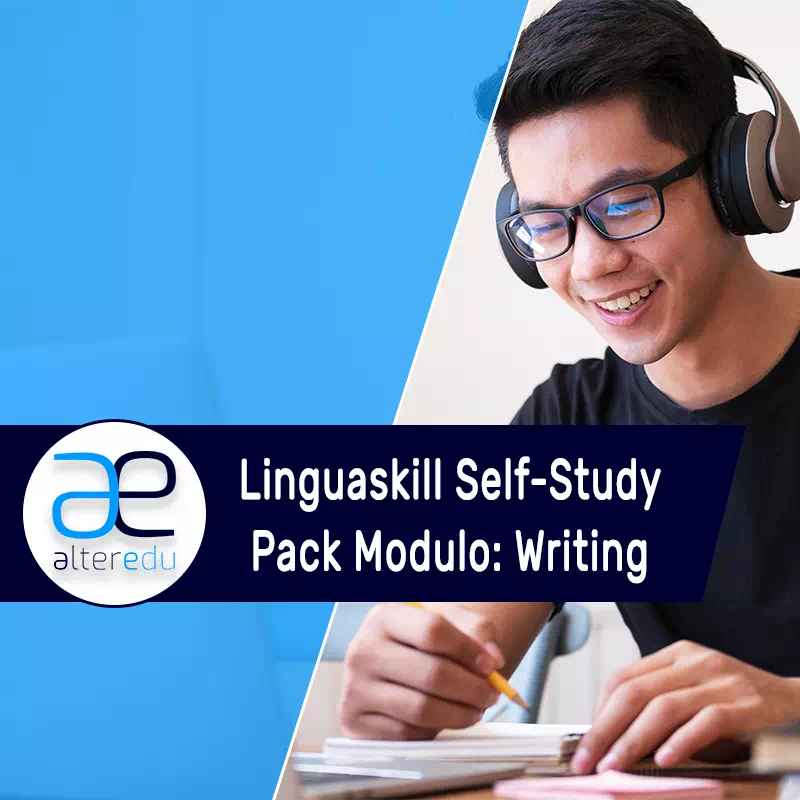 Giovane studente si prepara ad ottenere una certificazione con il Corso per Test d'Inglese Linguaskill - Modulo Writing