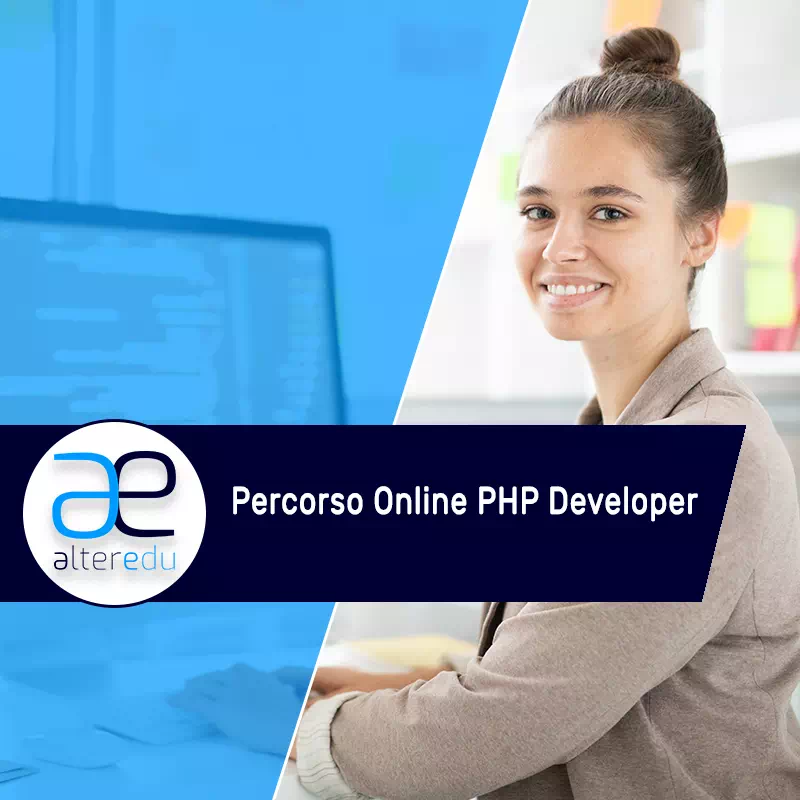 Web designer donna al lavoro dopo il Corso Programmatore PHP Online (Pacchetto Developer)