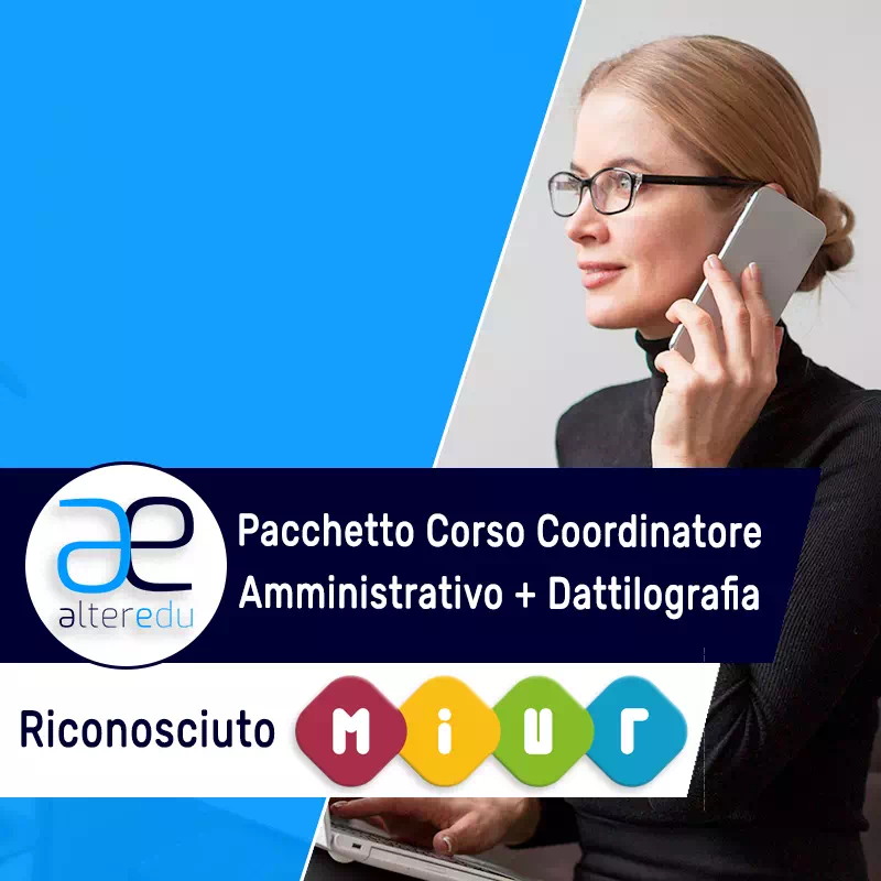 Pacchetto Corso Coordinatore Amministrativo + Dattilografia