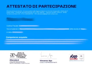 attestato di partecipazione