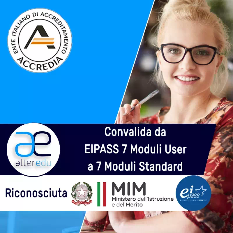 Convalida da EIPASS 7 Moduli User a 7 Moduli Standard