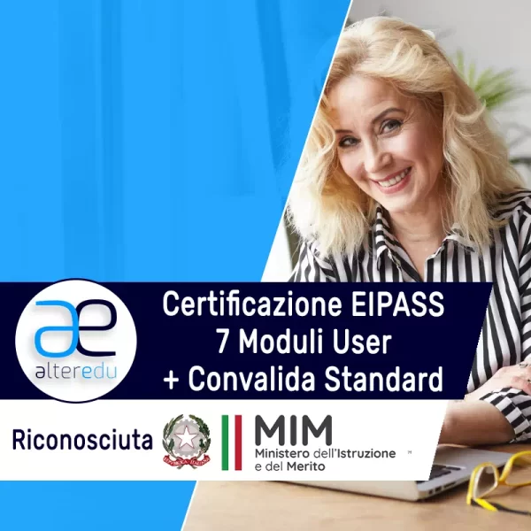 Certificazione EIPASS 7 Moduli User + Convalida Standard